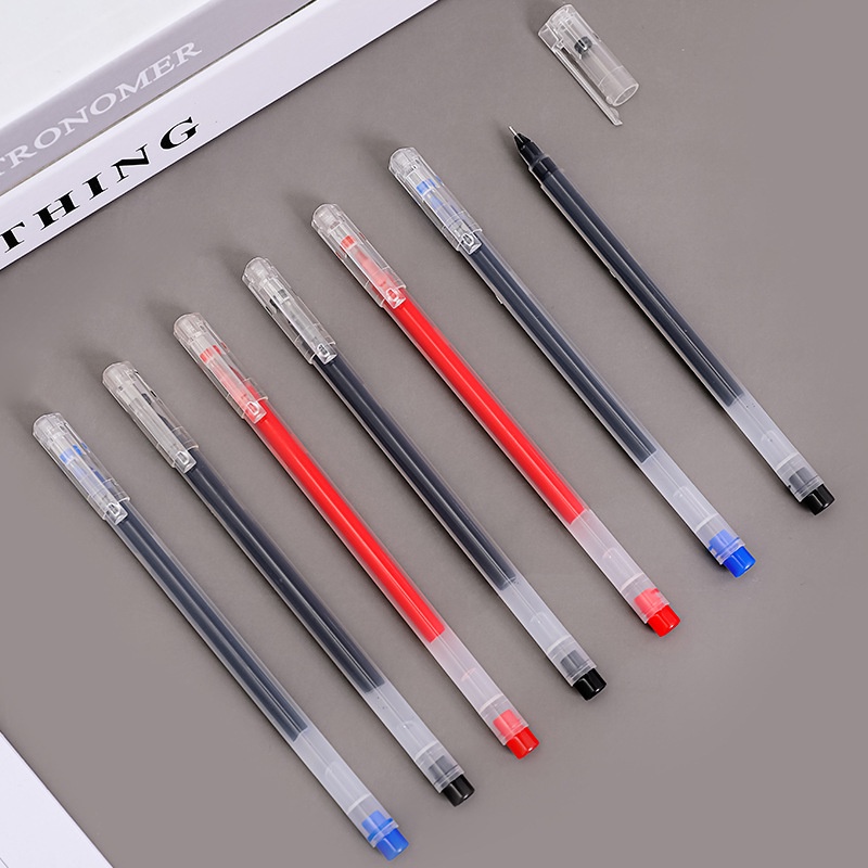 0.5mm Large Capacity Black/Red - Muji Stationery Gel Pen ulasan dan harga