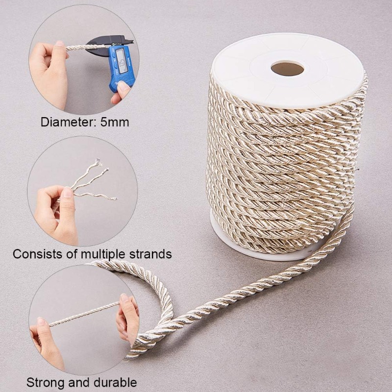 About 50 Feet Craft Nylon Rope - Cord Trim Twisted ulasan dan harga